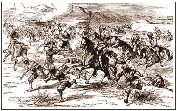 The 5th Punjab Cavalry charge at Matun