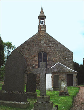 Carnbee Church. The gravestone of John Horsburgh lies near the gate, also dedicated to his wife Agnes, and their 14 year old son, Robert.