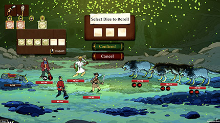 in-game screenshot - dire wolves attack