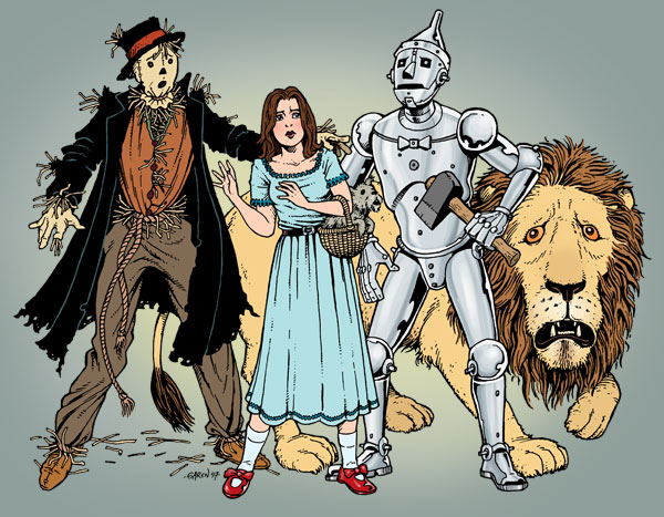 illustrations for The Wizard of Oz