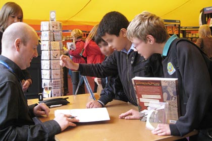 Signing at the Edinburgh International Book Festival