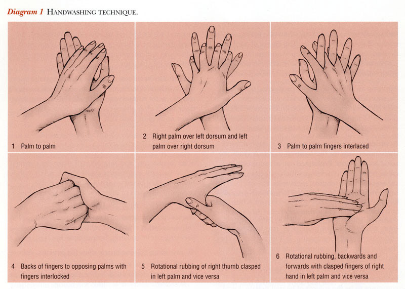 Handwashing illustrations for MRSA guidance